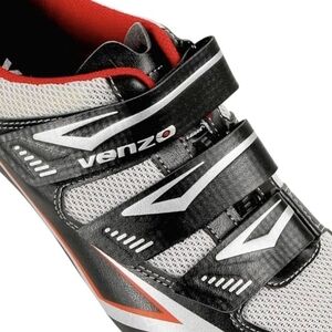Venzo Bicycle Men's Road Cycling Riding Shoes - 3 Straps - Compatible with Look